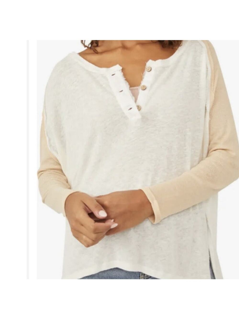 Free People We the Free Grand Slam Henley top size M